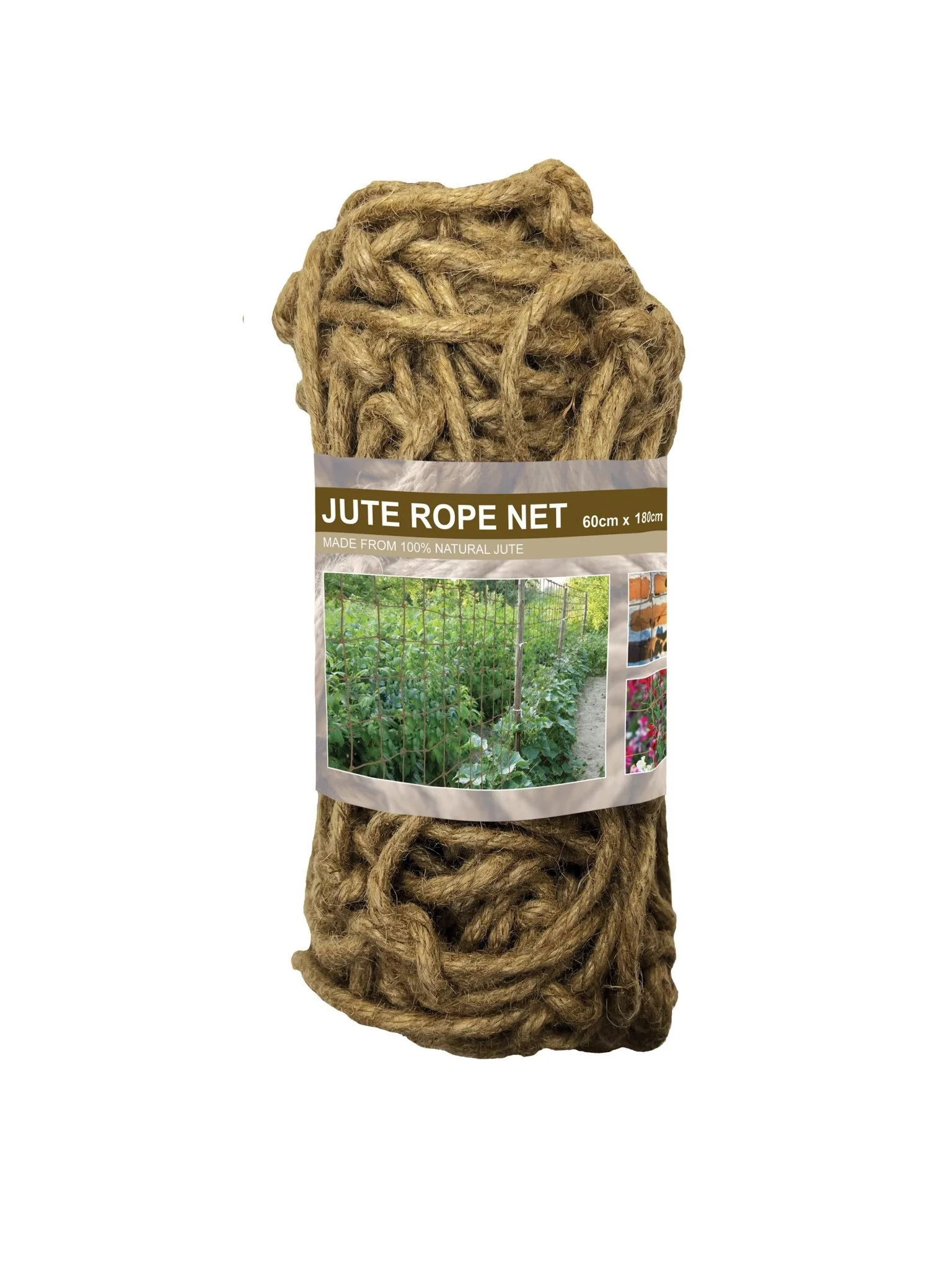 Jute Rope Net 60cm x 180cm, Natural Plant Support Netting for Climbing Plants - Image 2
