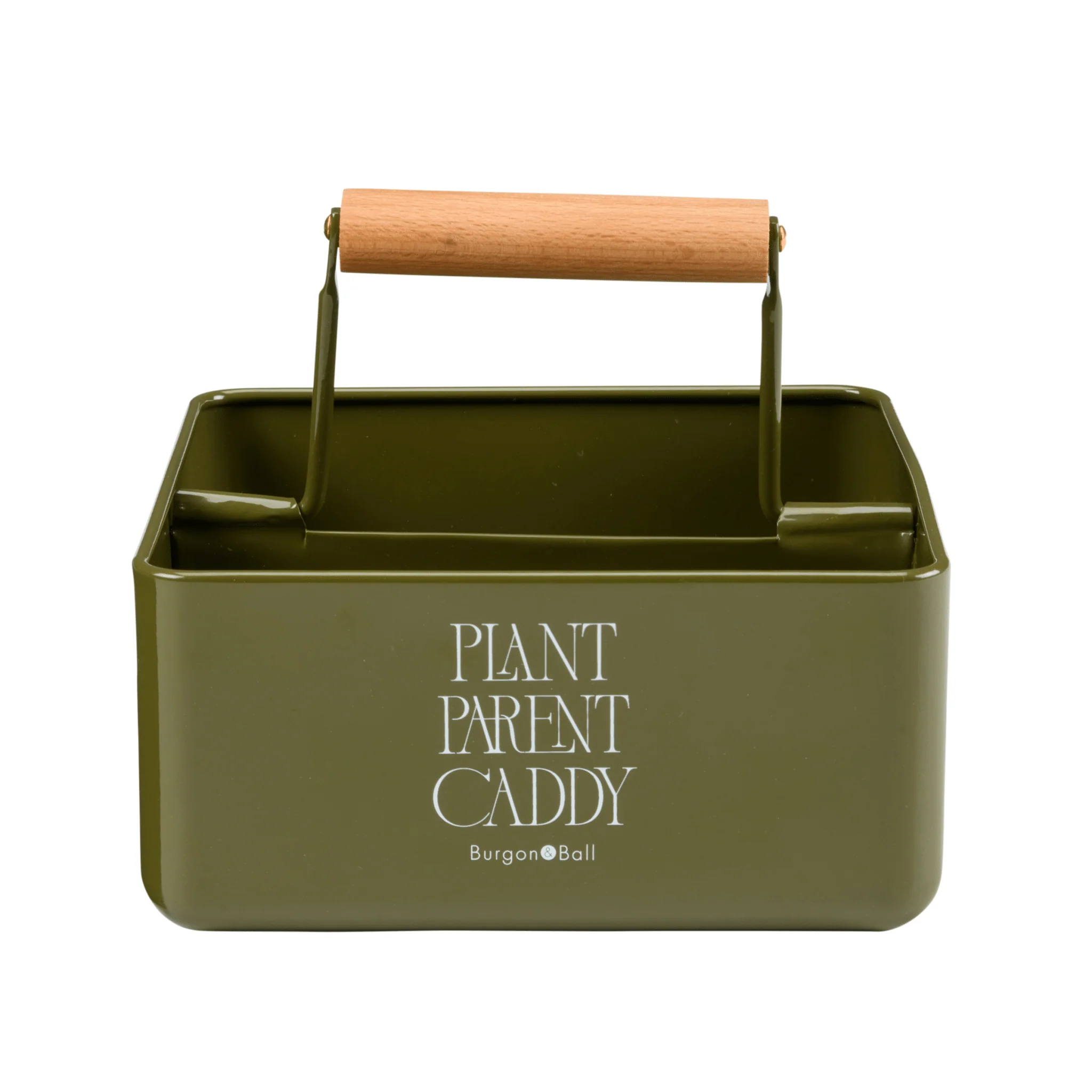 Burgon and Ball Plant Parent Caddy Olive Green Indoor Plant Storage Caddy - Image 2