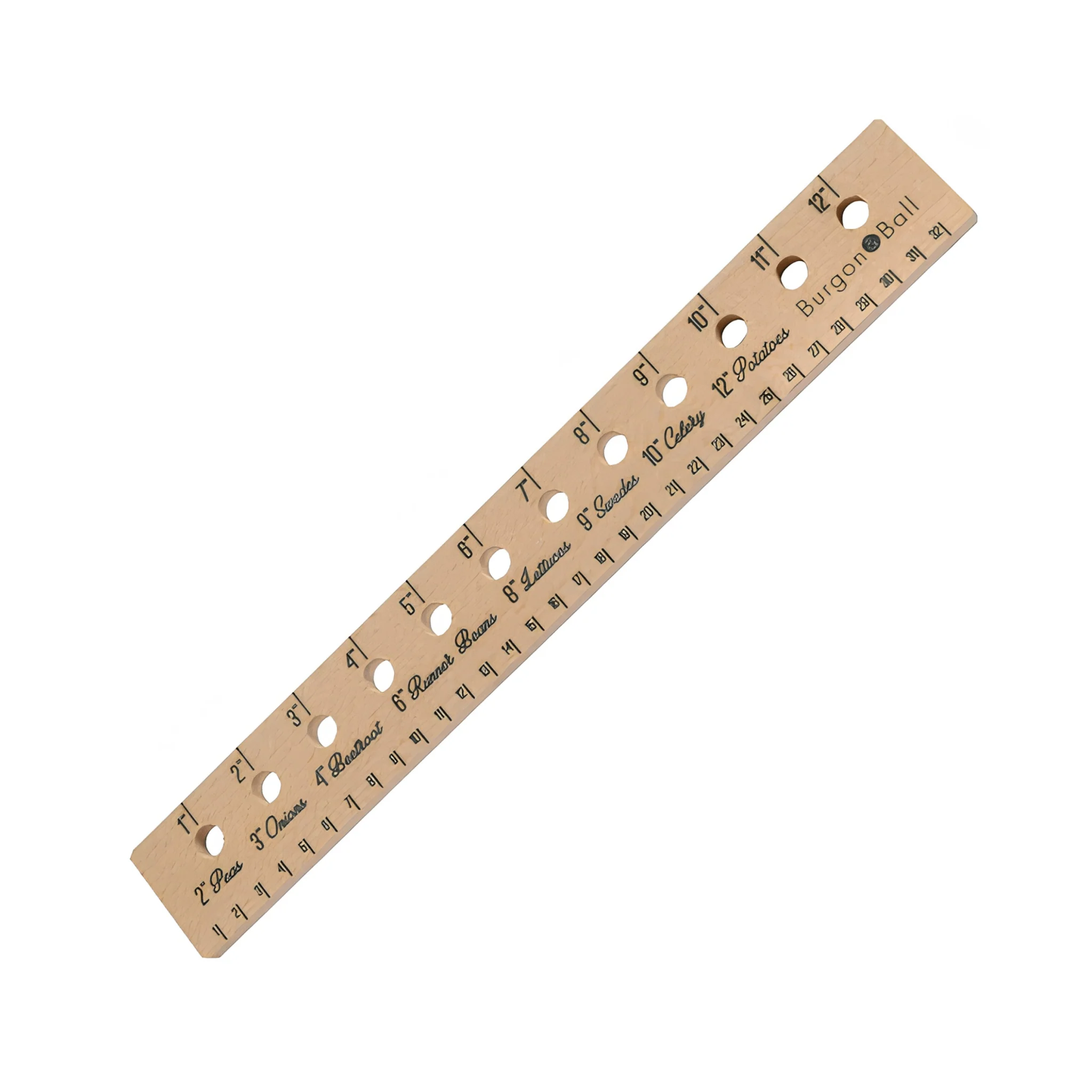 Burgon and Ball Planting Ruler FSC Beech Seed Sowing Tool 30cm - Image 3