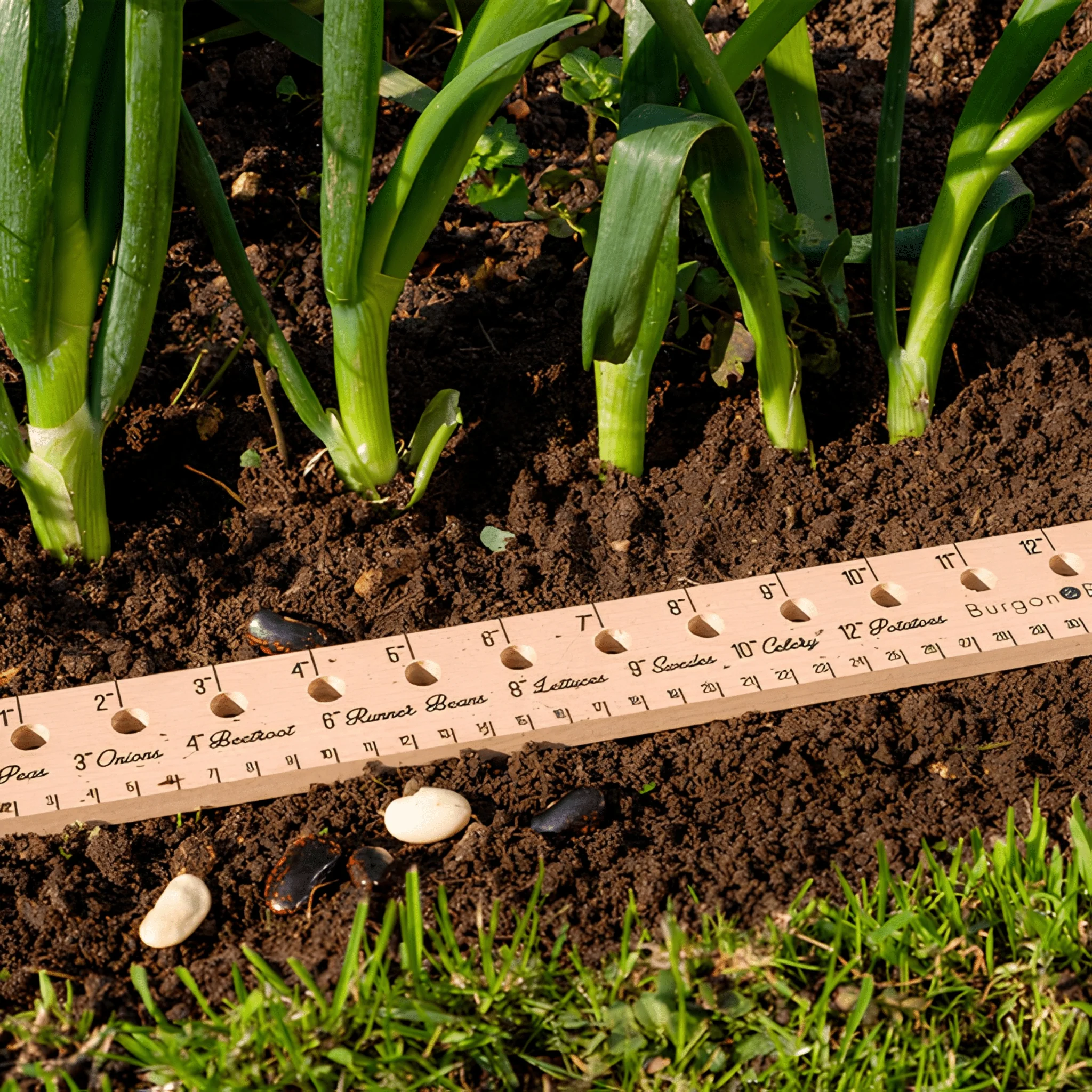 Burgon and Ball Planting Ruler FSC Beech Seed Sowing Tool 30cm - Image 5
