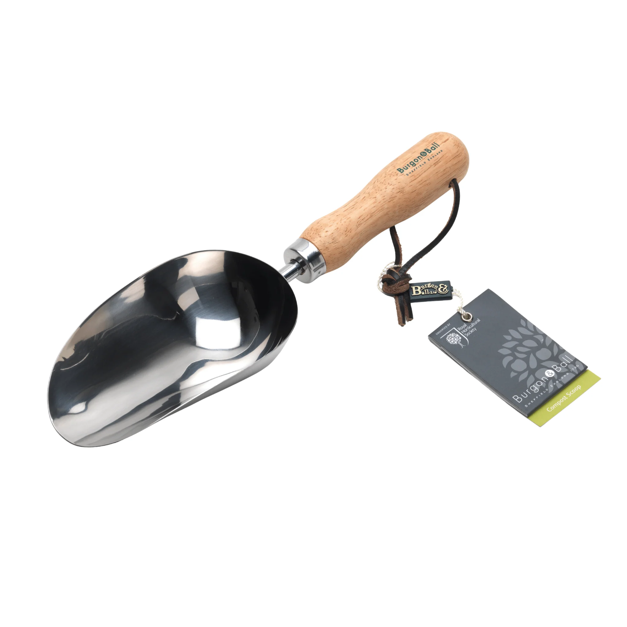 RHS Endorsed Stainless Steel Compost Scoop by Burgon & Ball