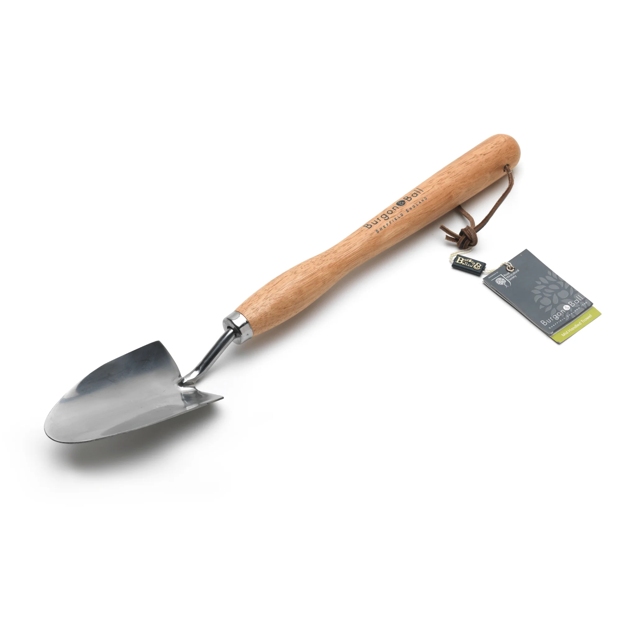 RHS Endorsed Stainless Steel Mid Handled Trowel by Burgon & Ball