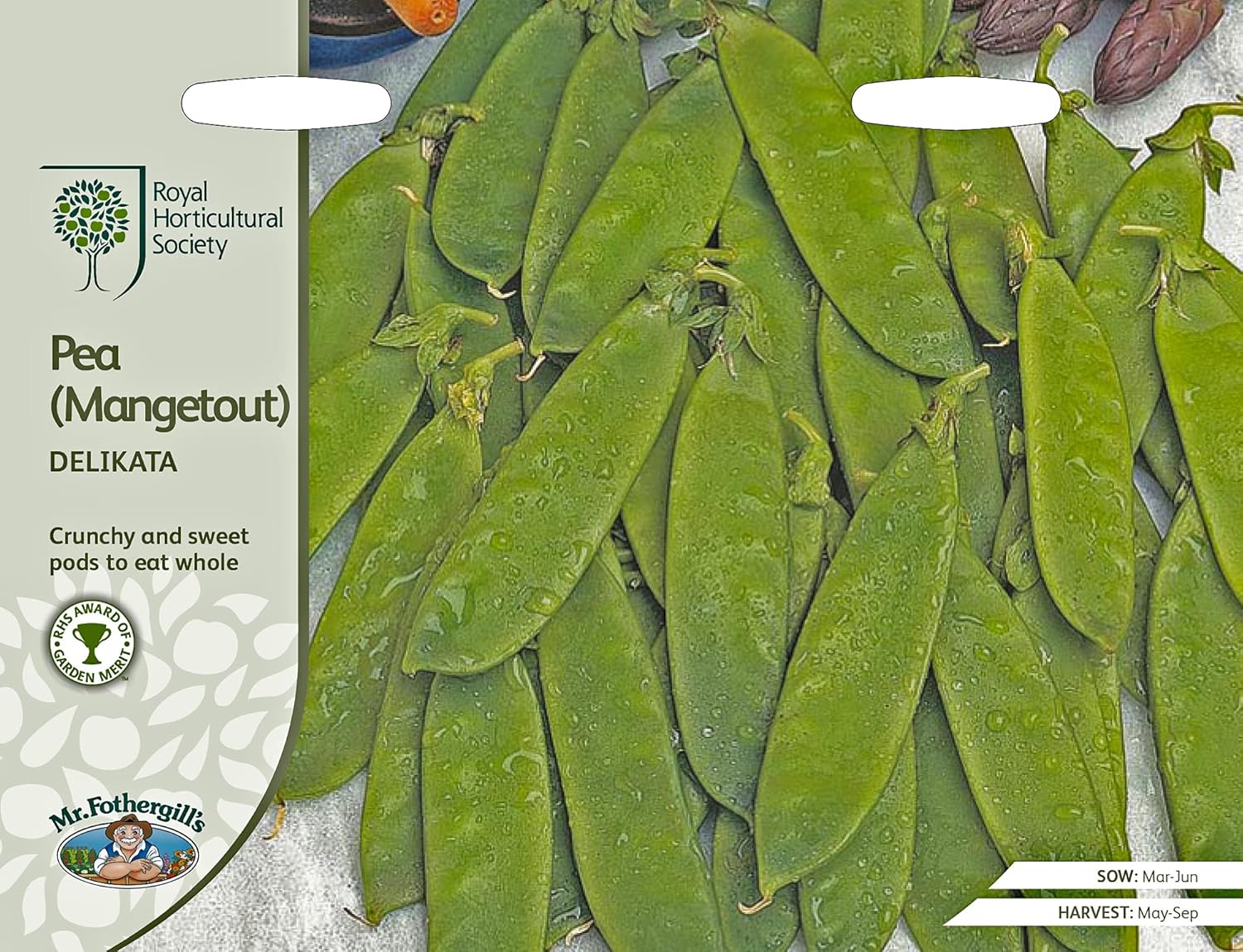 Mr Fothergills RHS Pea Mangetout Delikata Seeds AGM High Yield - Image 4