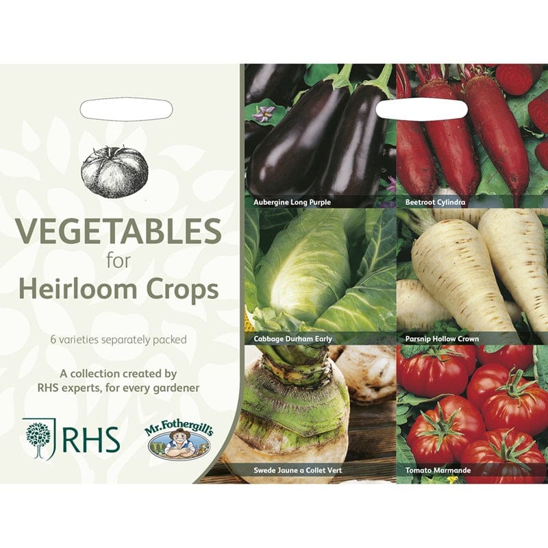 RHS Vegetables for Heirloom Crops Vegetable Seeds Collection 6 Traditional Varieties - Image 3