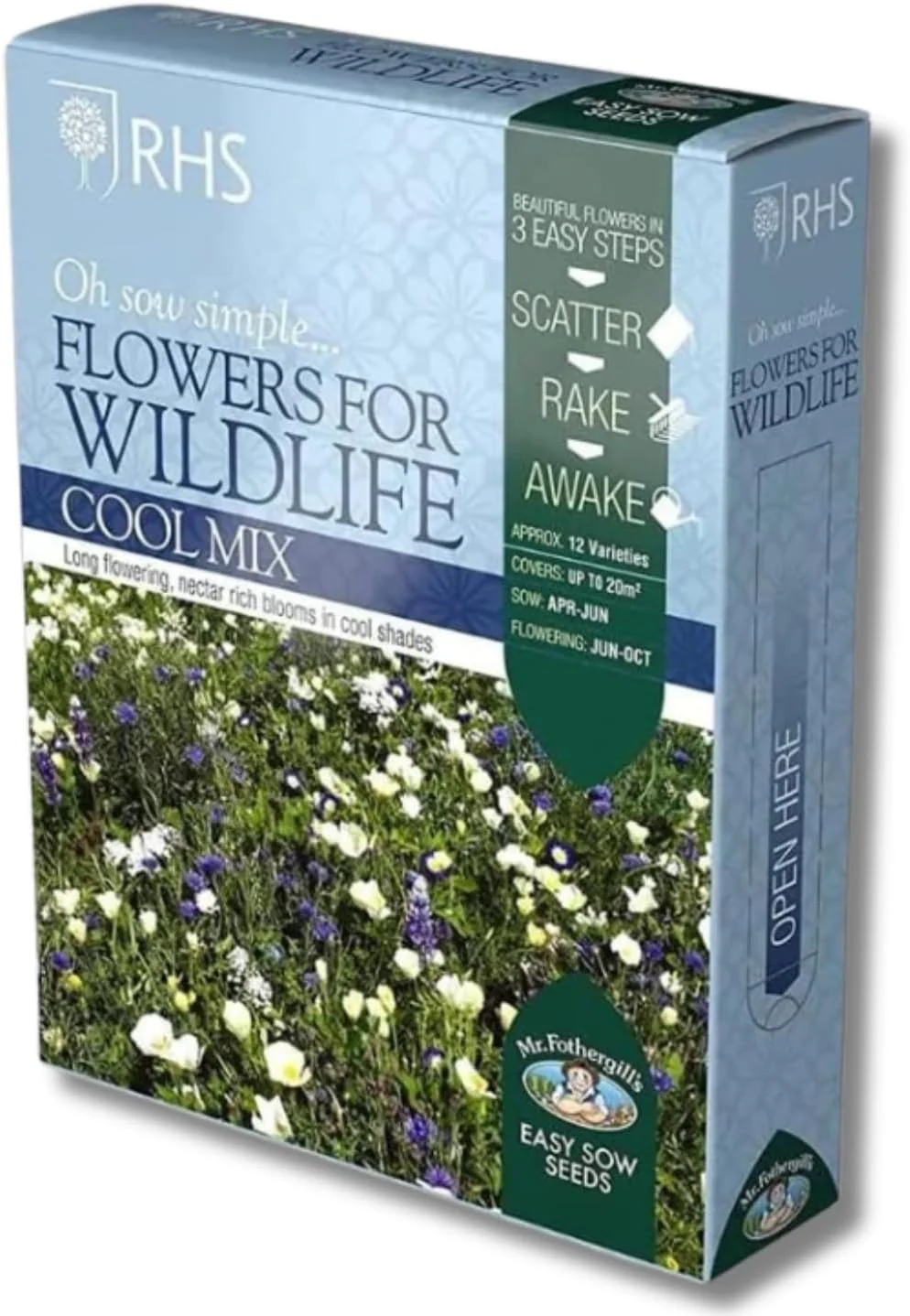 RHS Flowers For Wildlife Cool Mix Easy Sow Seeds 20g Box