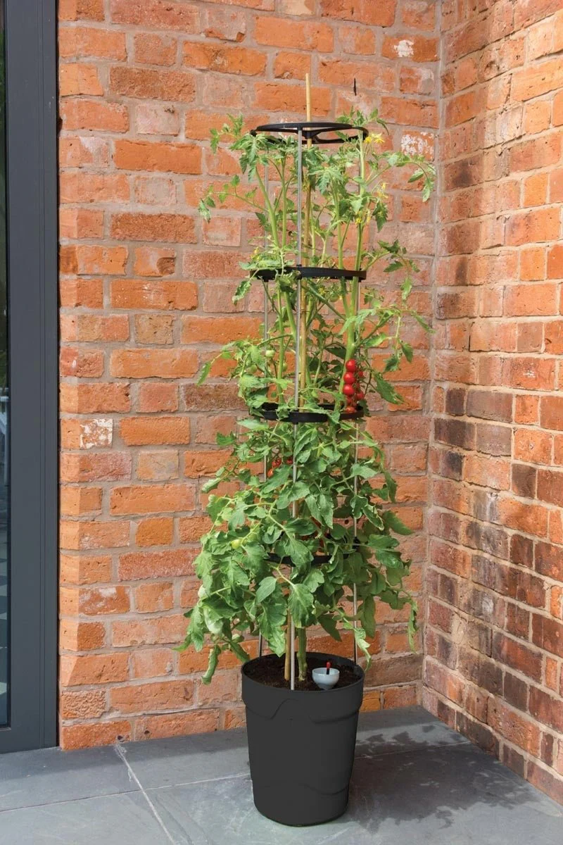 Self-Watering Grow Pot Tower – Vertical Garden System in Green, Red and Anthracite Grey | Garland