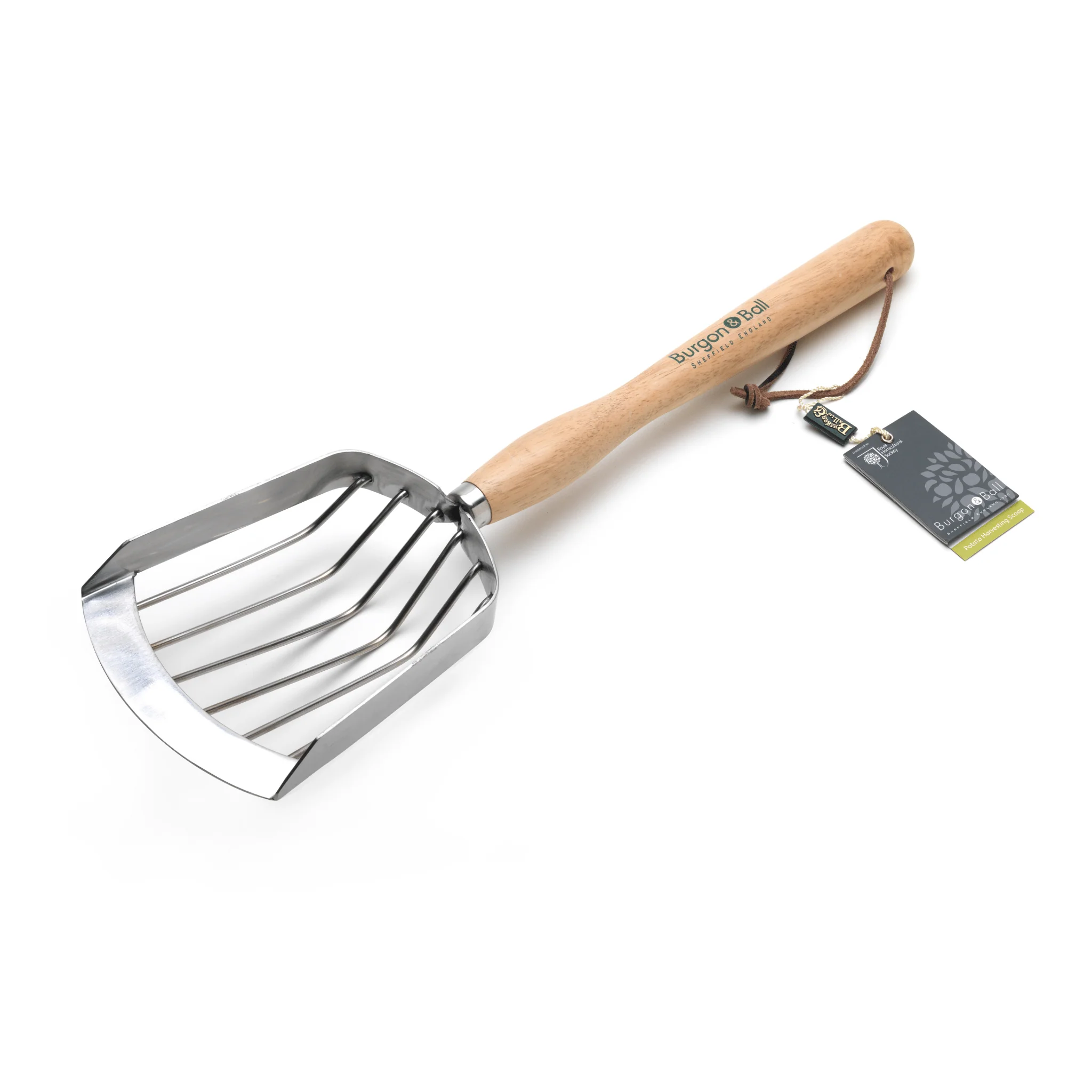 RHS Endorsed Stainless Steel Potato Harvesting Scoop by Burgon & Ball