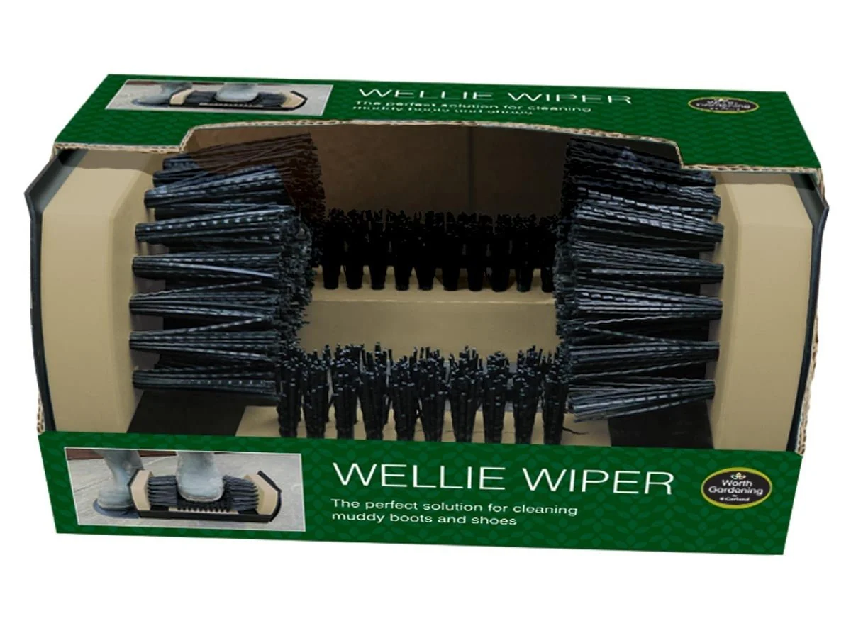 Wellie Wiper – Boot Scraper with Bristles | Keep Mud at the Door | Garland